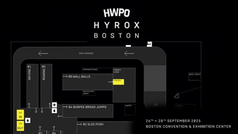 HWPO HYROX Boston course map for 2025