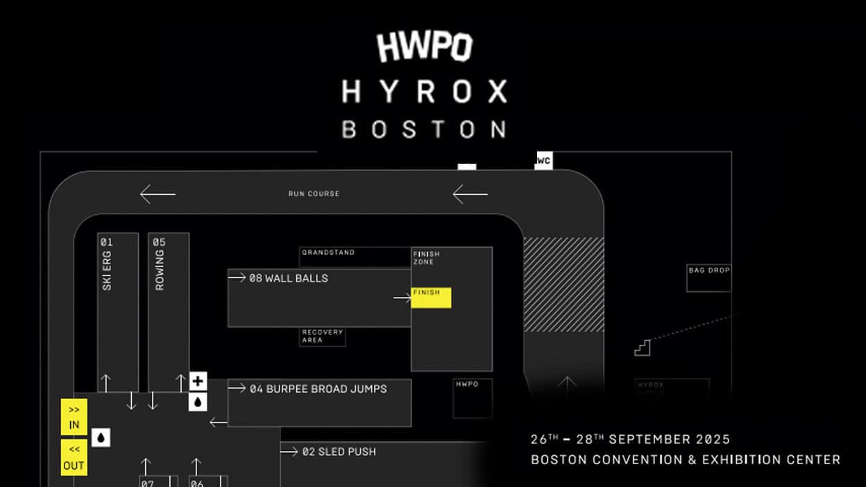 HWPO HYROX Boston course map for 2025