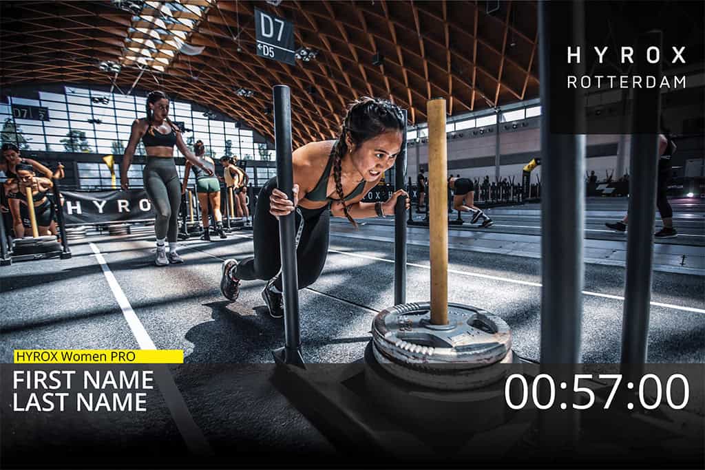 HYROX photo certificate example